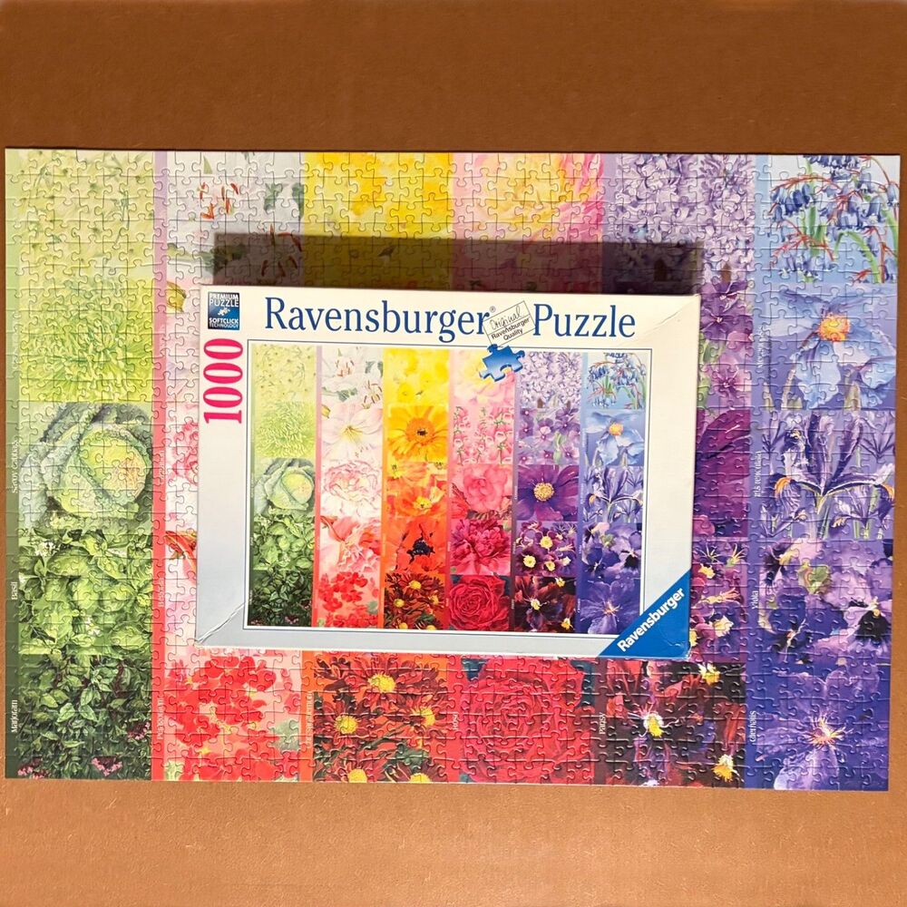 Ravensburger The Gardener's Palette 1000 Piece Puzzle Anne Searle Complete